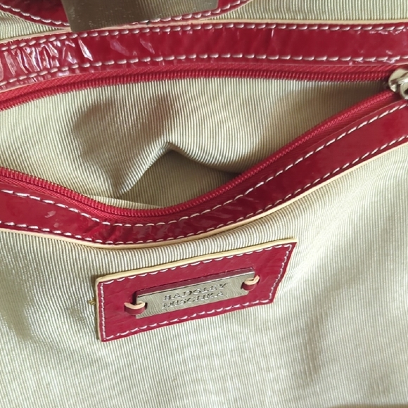 Badgley Mischka Vibrant Red Twist Lock Handbag EUC - Picture 16 of 17